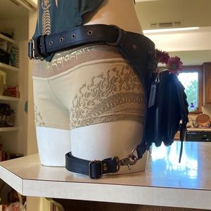 Utility Belt Festival Belt Black Leather